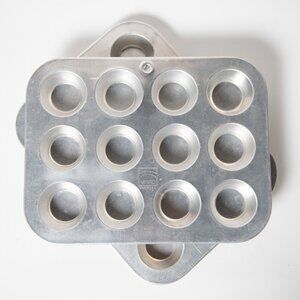 2 Vintage Mirro Aluminum Mini Muffin Cupcake Tins Pans Made in USA